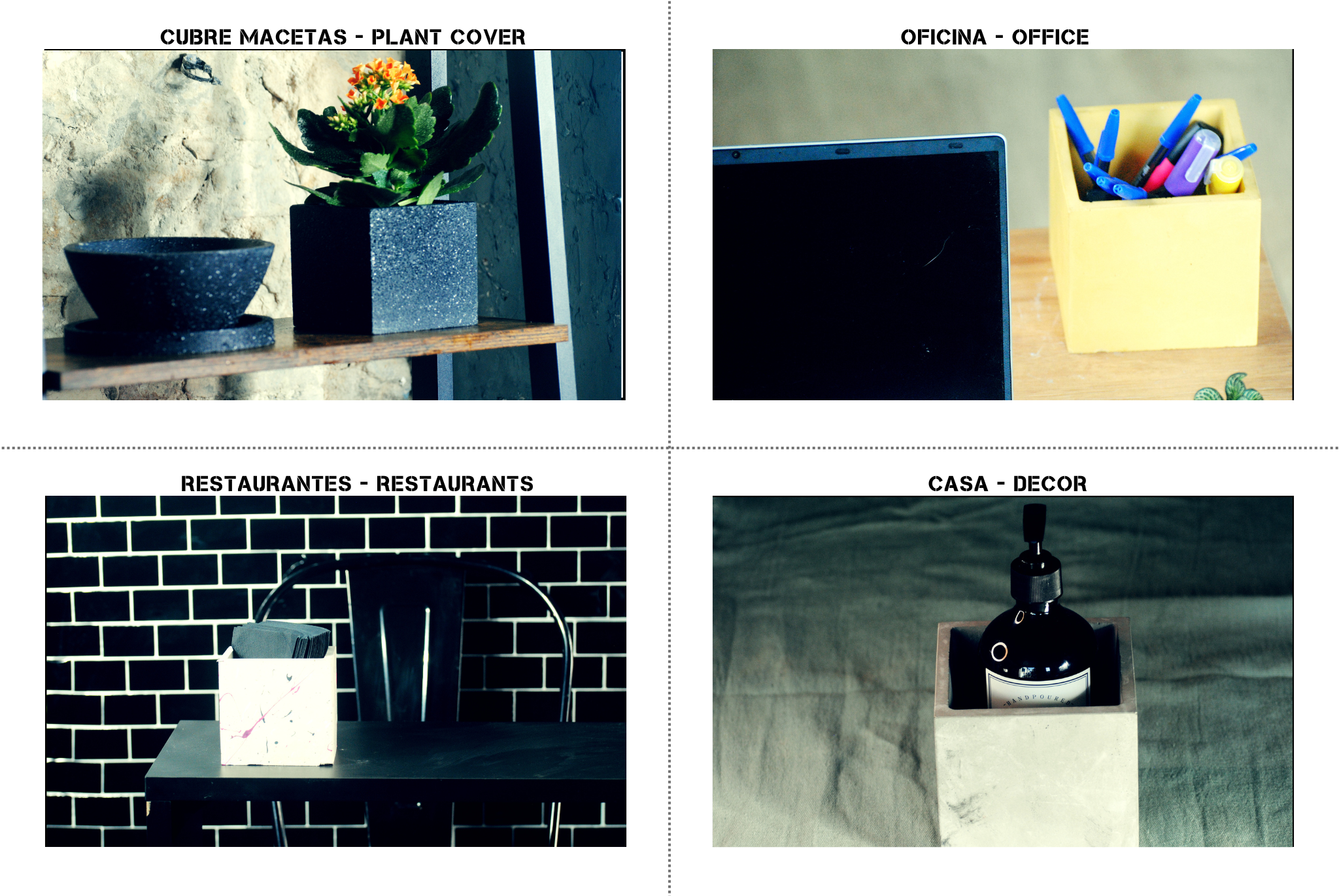 arisco® tienda de Productos de Decoración hechos en cemento. Cubre Macetas, Pieza decoración Cuadrada de Cemento. Varios Colores.