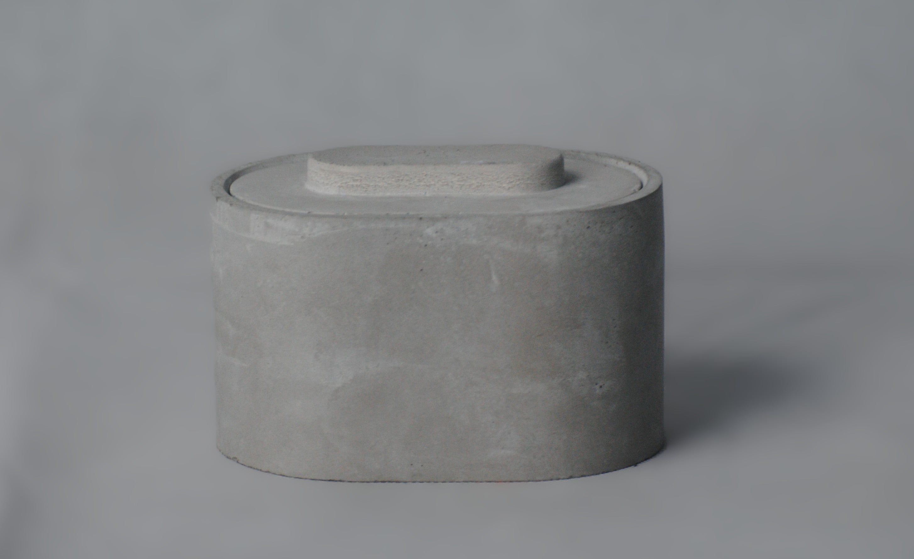 arisco® tienda de Productos de Decoración hechos en cemento. Joyero, Pieza Decoración forma Elipse con una Tapa. Varios Colores. Originals Piedra