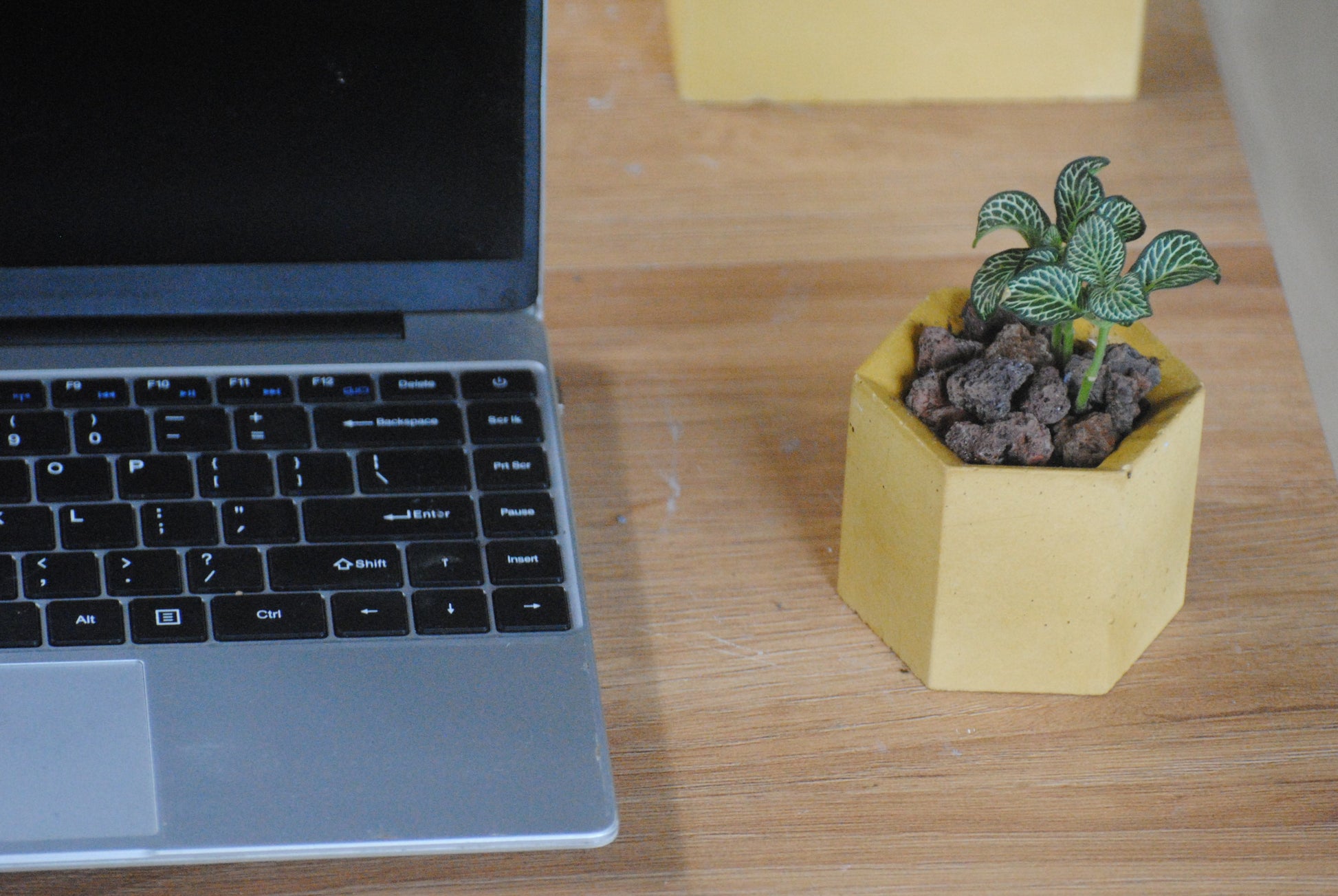 arisco® tienda de Productos de Decoración hechos en cemento. Trio de Macetas pequeñas varias formas y colores de cemento.